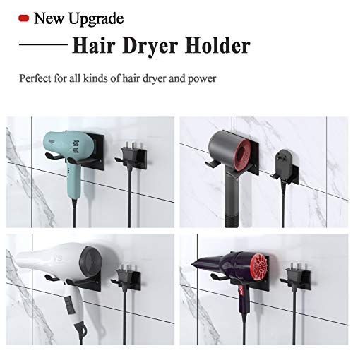 XIGOO Self Adhesive Hair Dryer Holder Wall Mounted